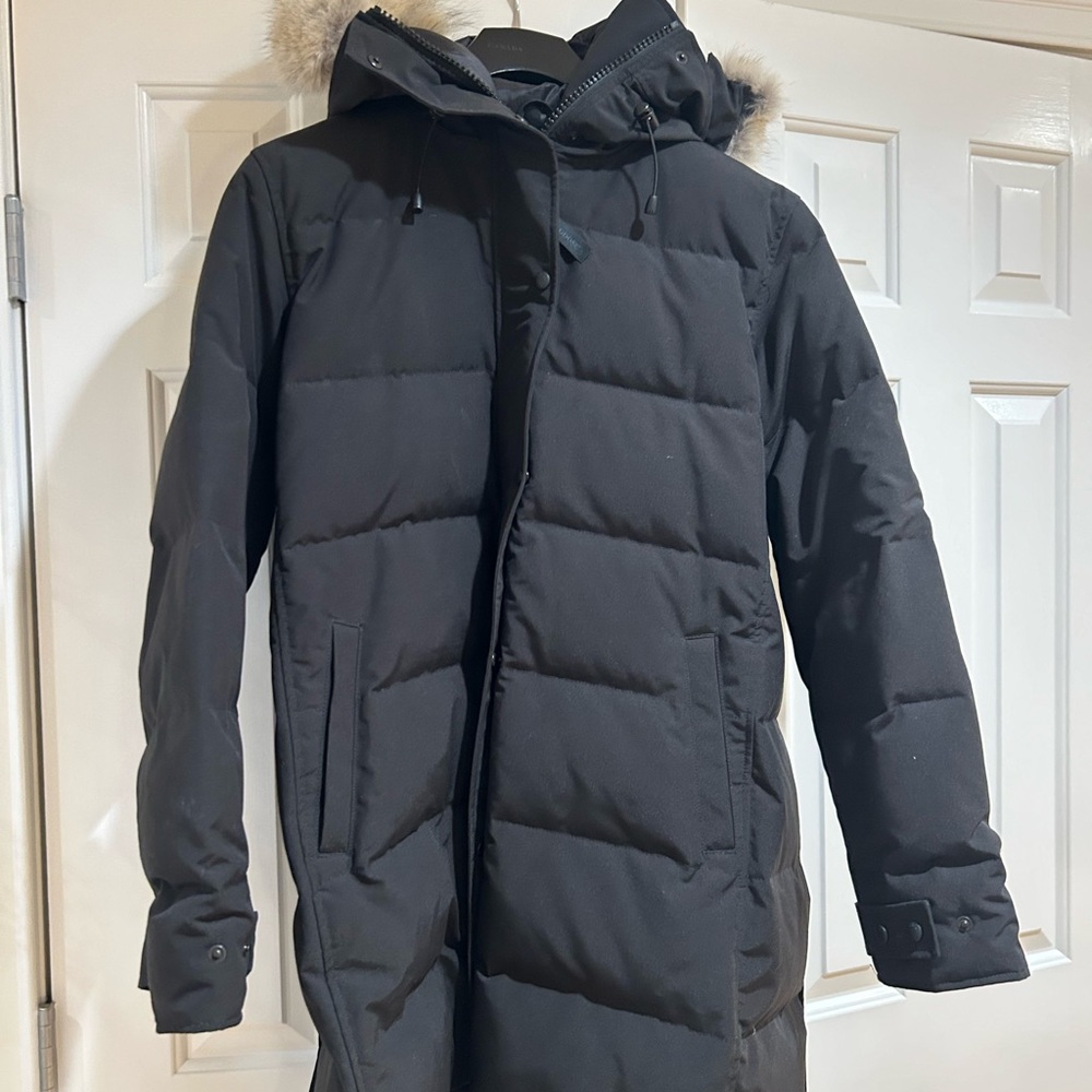 Canada Goose Black Puffer Jacket with Hood women’s 2XL Shelburne Park Black L 61